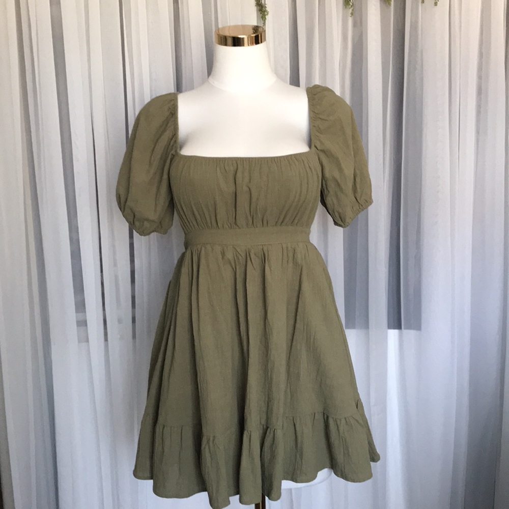 Backless Mini Ruffle Dress